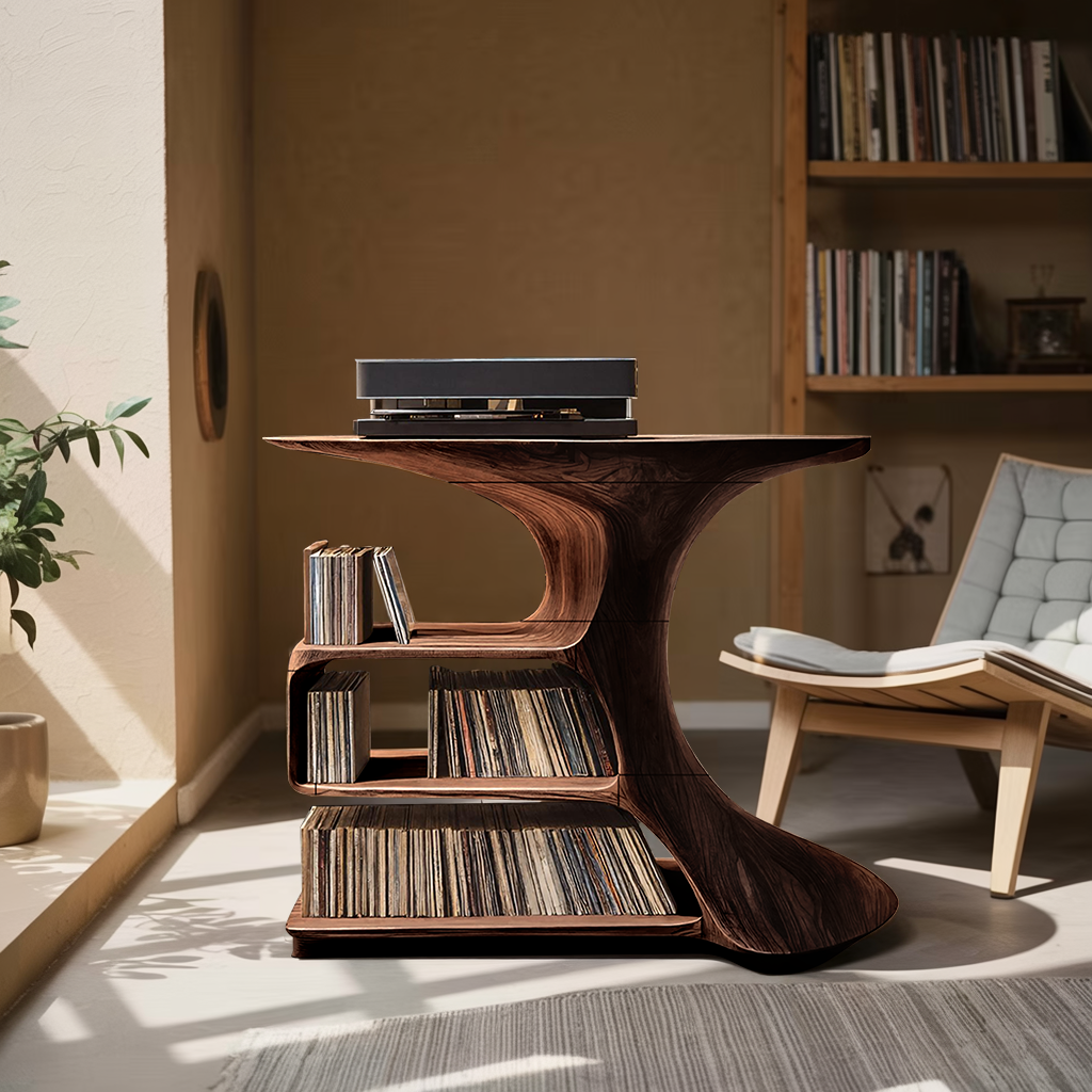 Mid Century Wooden Media Console For Bedroom Furniture