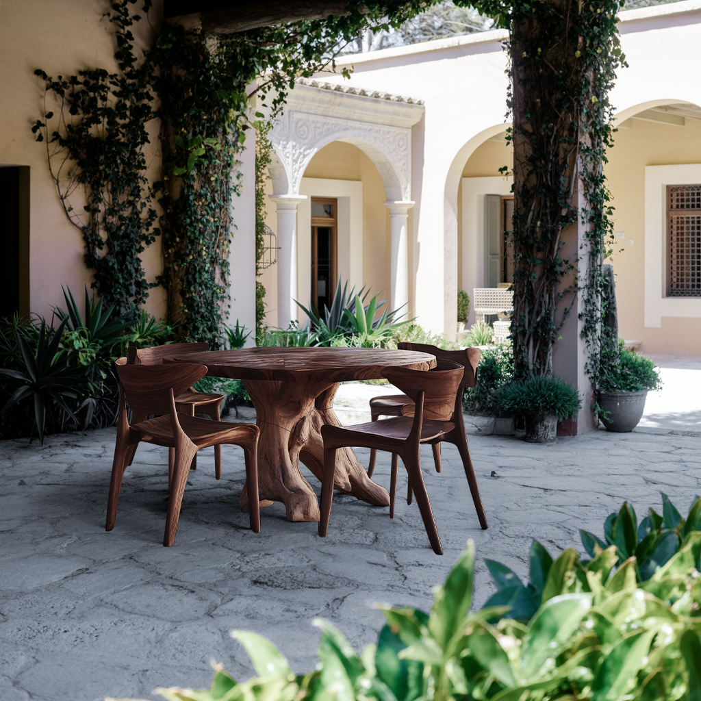 Mid Century Wood Dining Table For Kitchen Decor