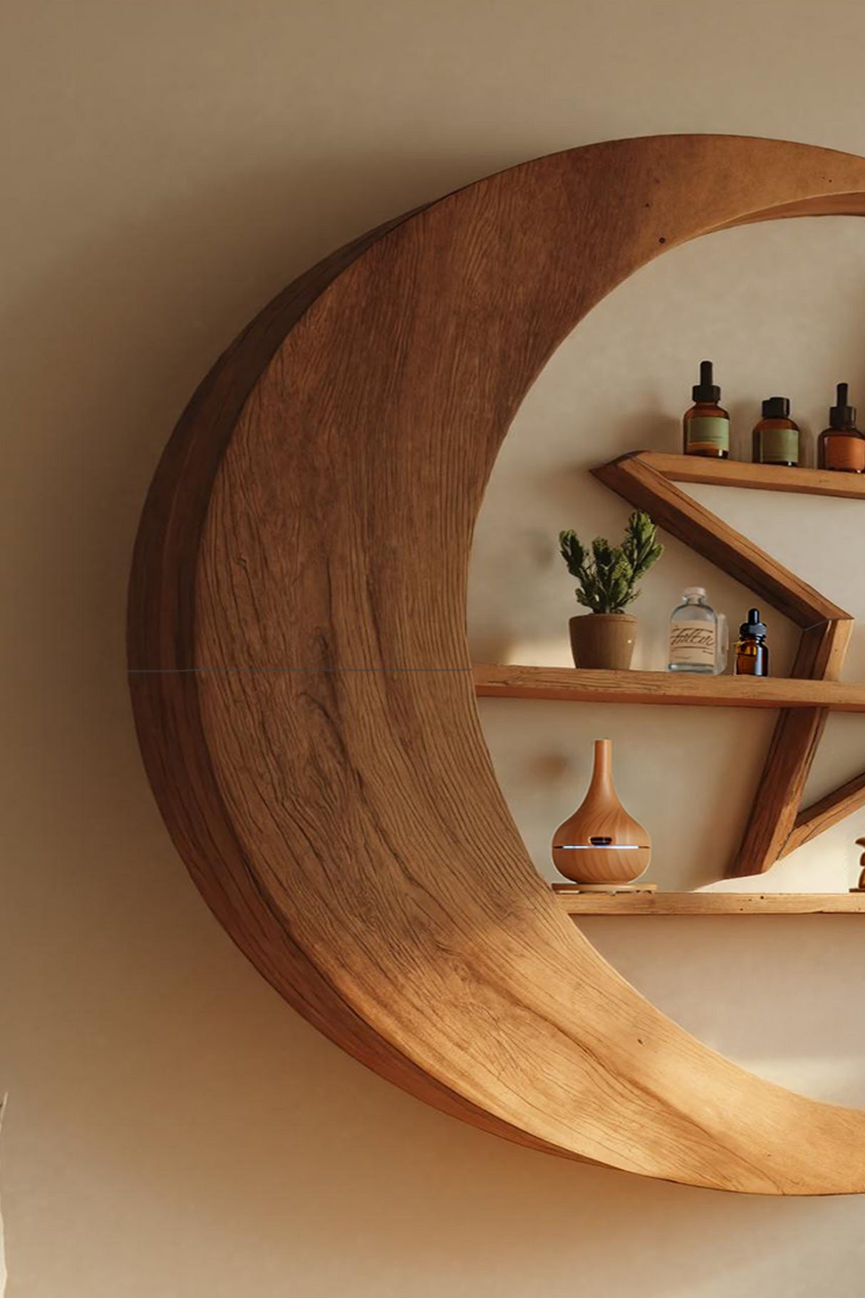 Modern Celestial Wall Shelf For Living Room Accent