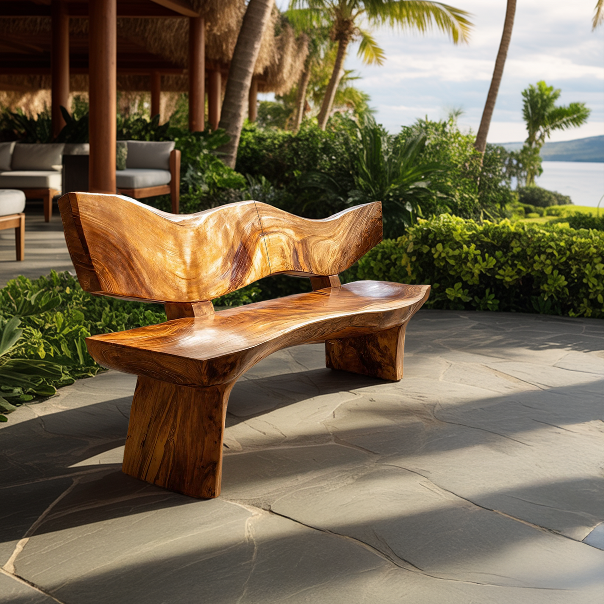 Live Edge Wood Entryway Bench For Natural Home Interiors