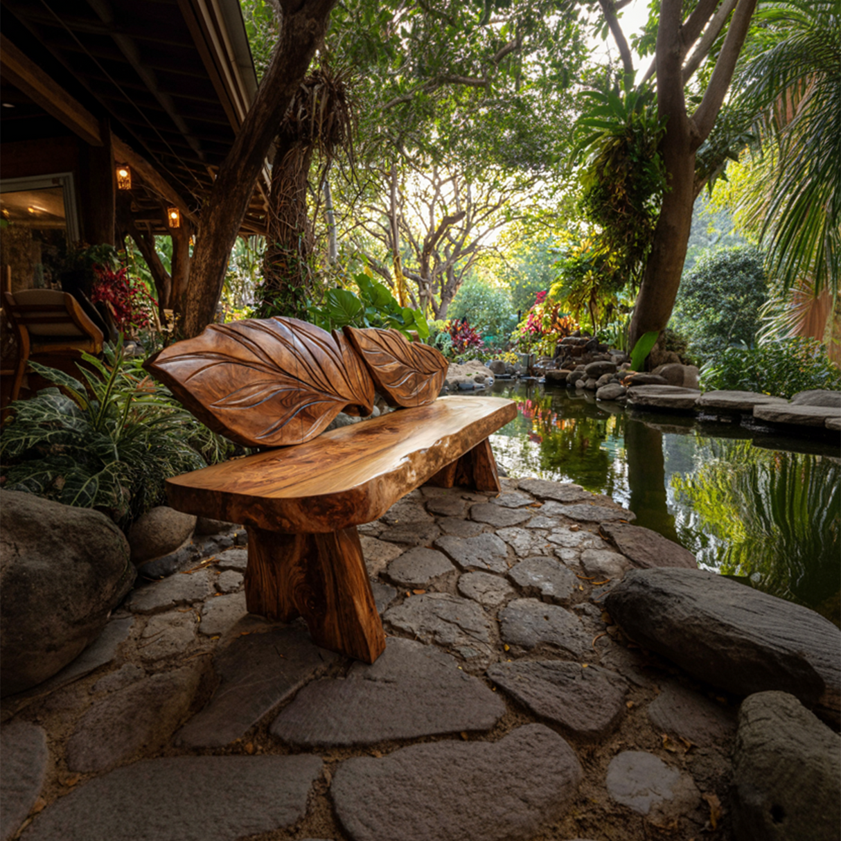 Live Edge Solid Wood Bench For Entryway Interior Decor