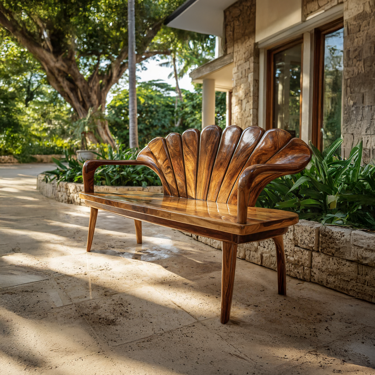 Handcrafted Wooden Bench For Entryway Hallway Seating