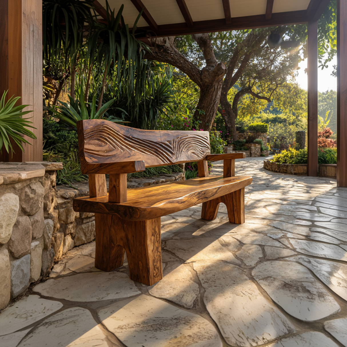 Handmade Rustic Wood Bench For Entryway Furniture