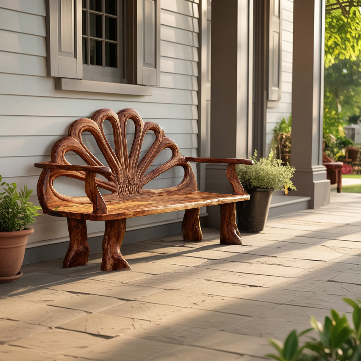 Minimalist Rustic Wood Bench For Entryway And Foyer