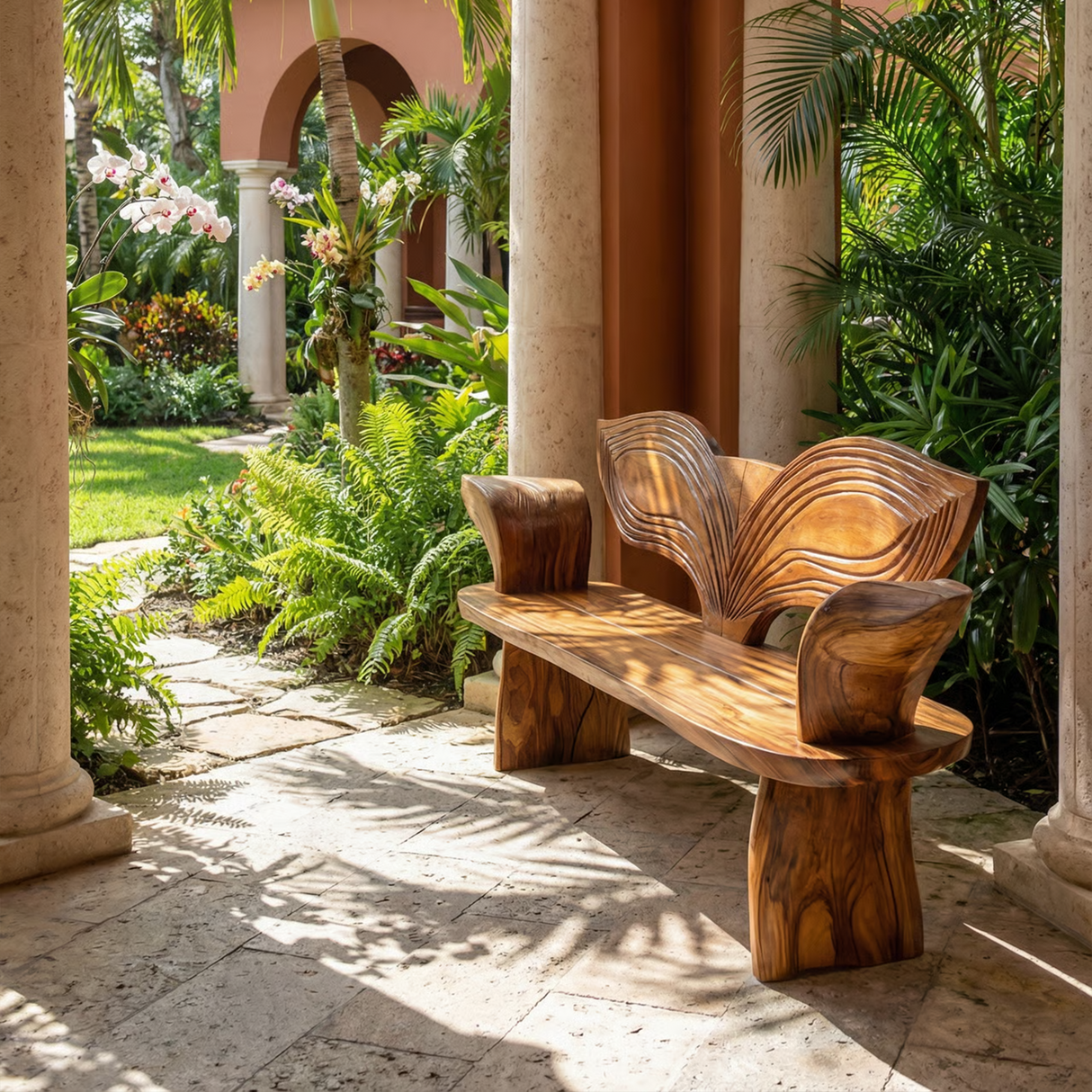 Rustic Solid Wood Entryway Bench For Hallway Furniture