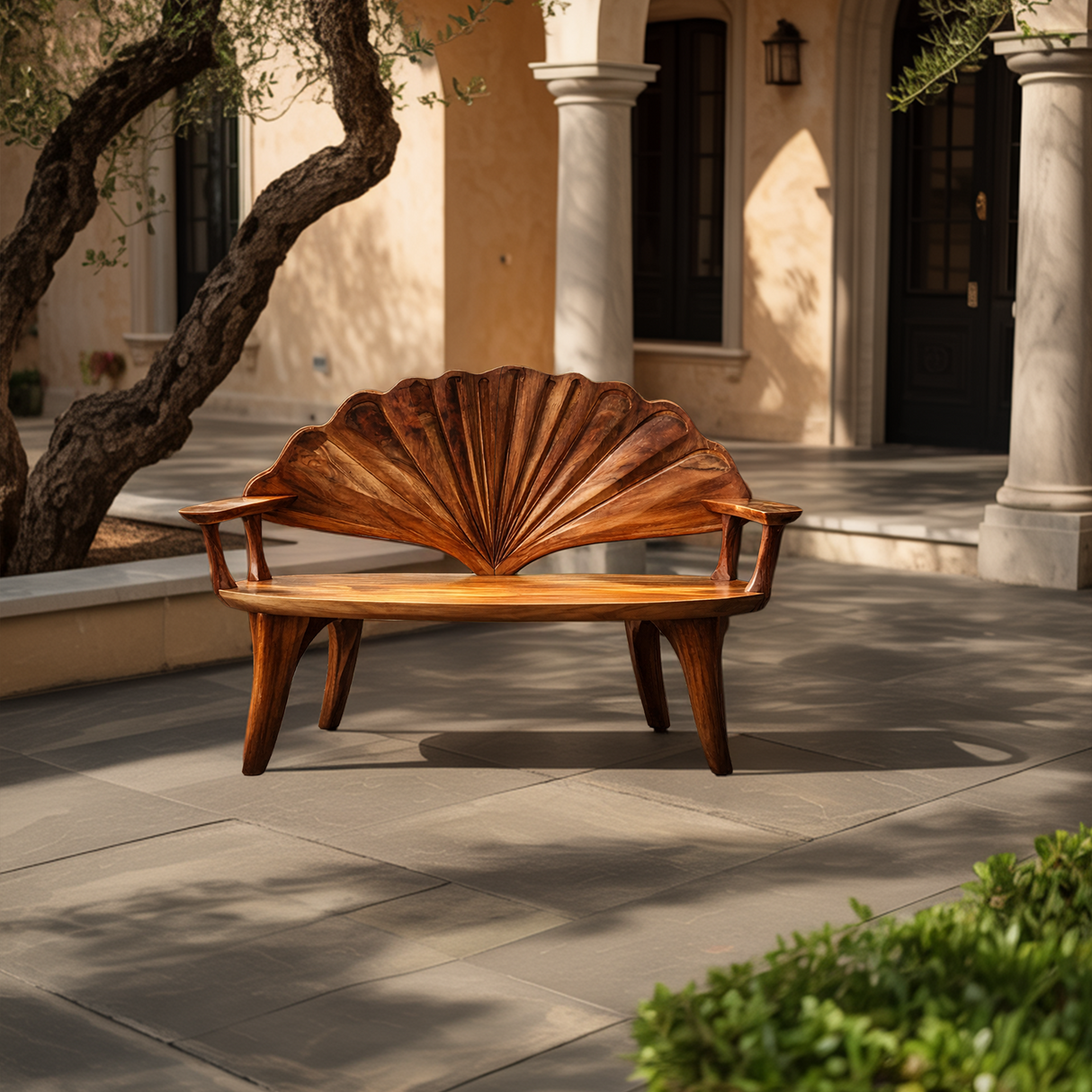 Rustic Solid Wood Bench For Entryway And Hallway Decor