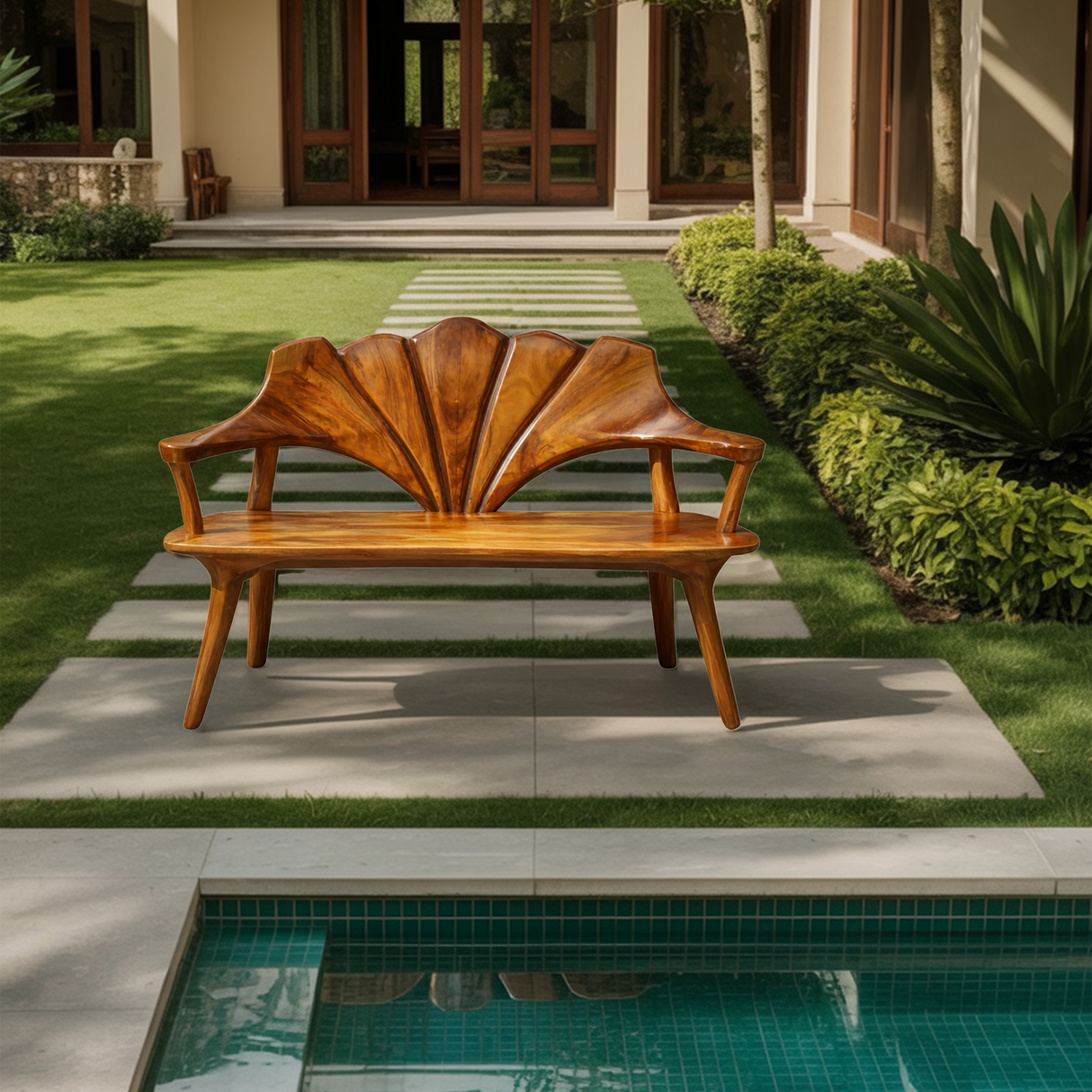 Solid Wood Live Edge Bench For Entryway And Living Area