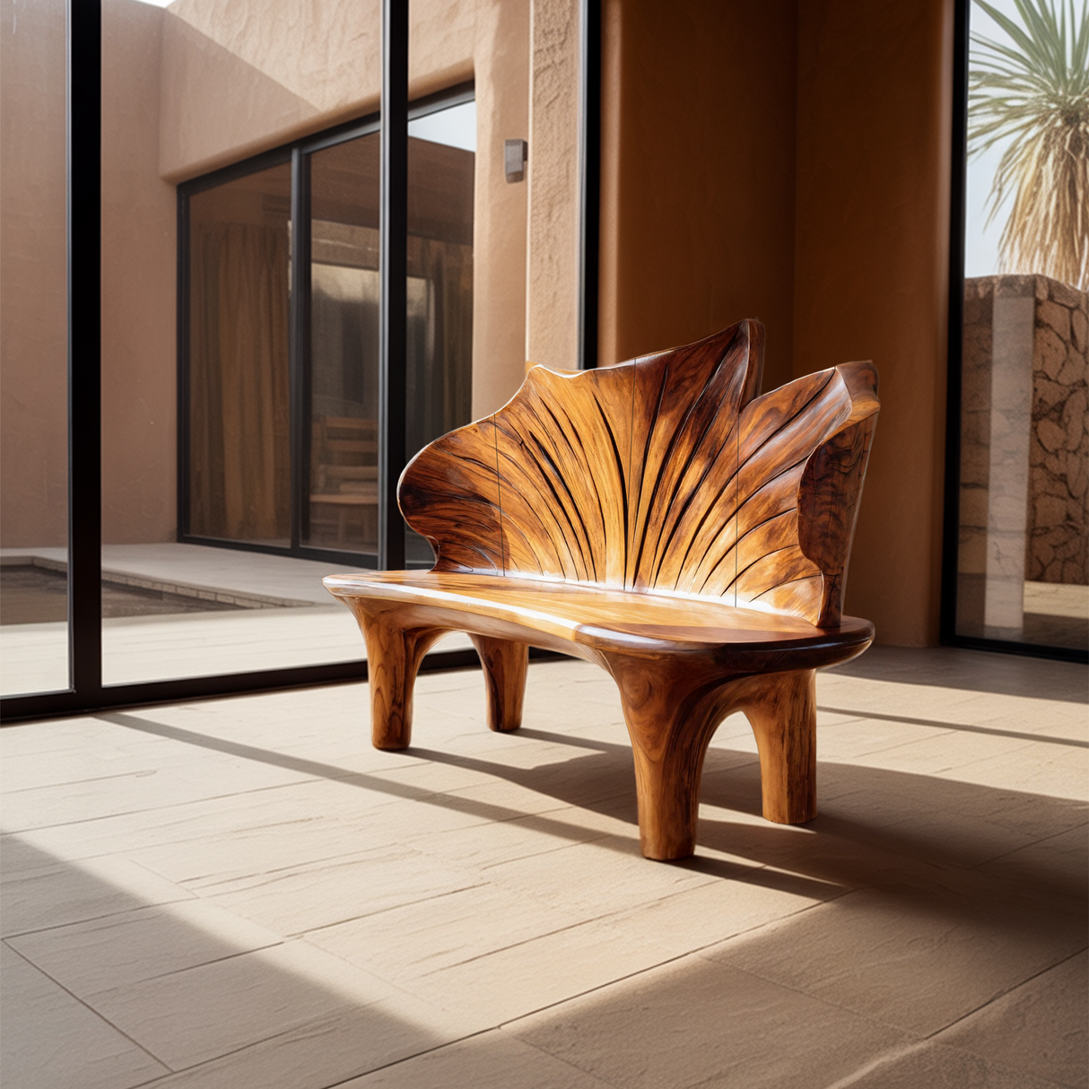 Minimalist Live Edge Entryway Bench For Modern Hallway