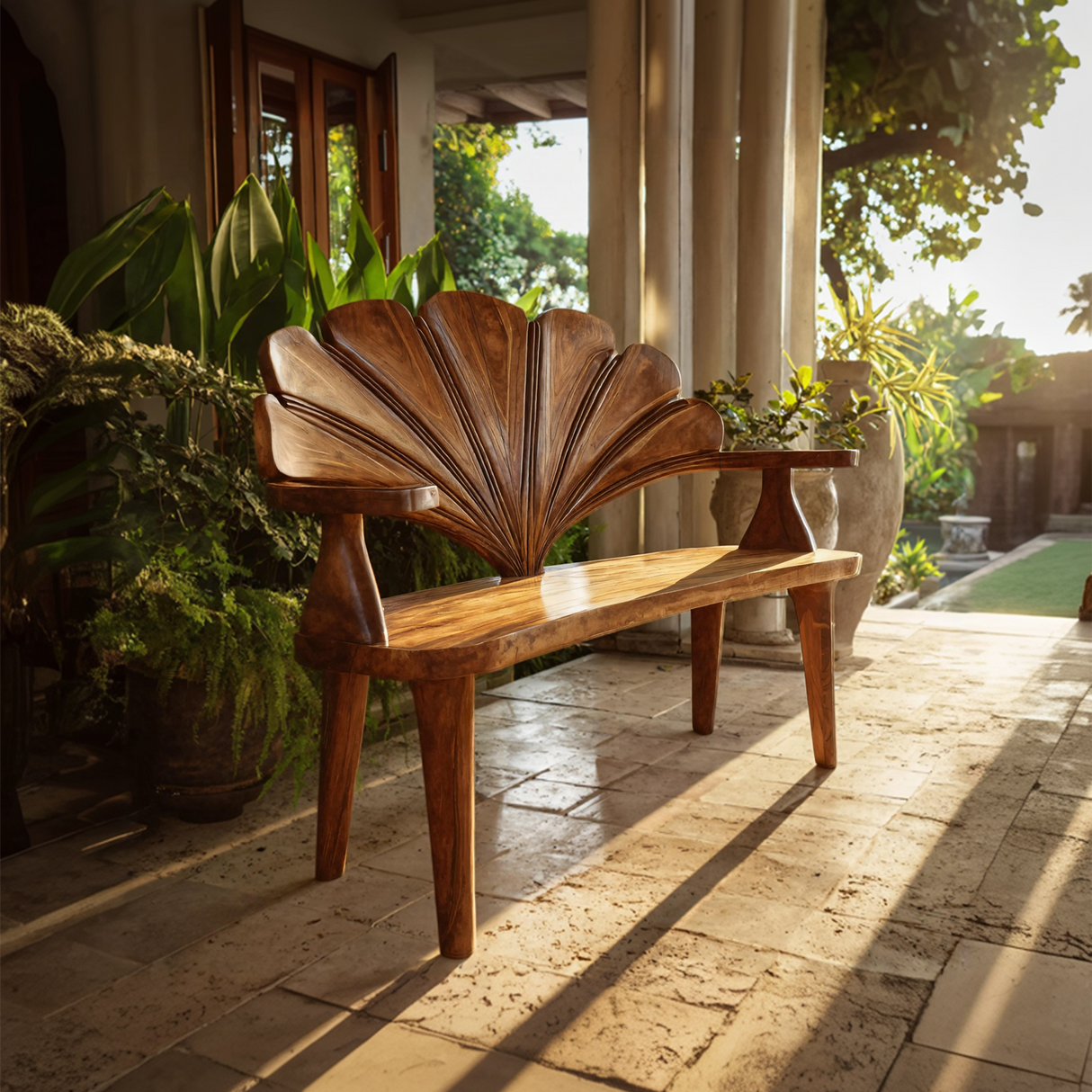 Rustic Live Edge Entryway Bench For Home Seating Area