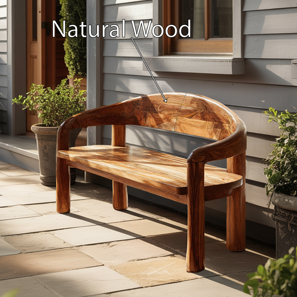 Solid Wood Live Edge Entryway Bench For Modern Interiors