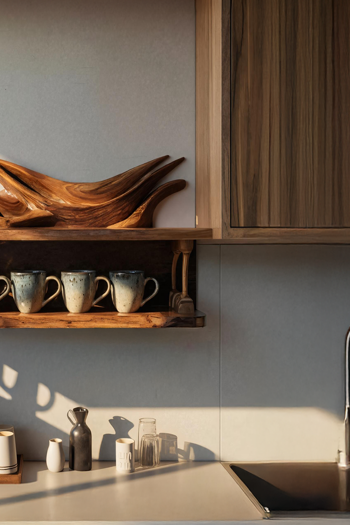 Handcrafted Kitchen Wall Shelf For Functional Decor