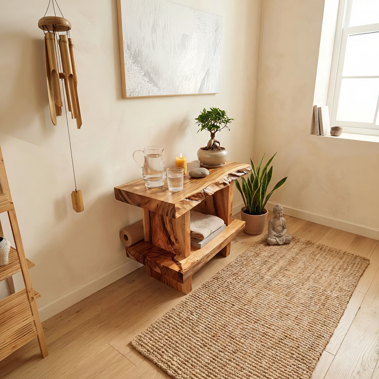 Artistic Large Display Shelf For Living Room Storage And Decor