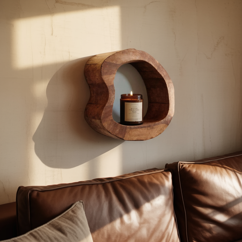 Sculptural Wall Shelf Set For Living Room Or Hallway