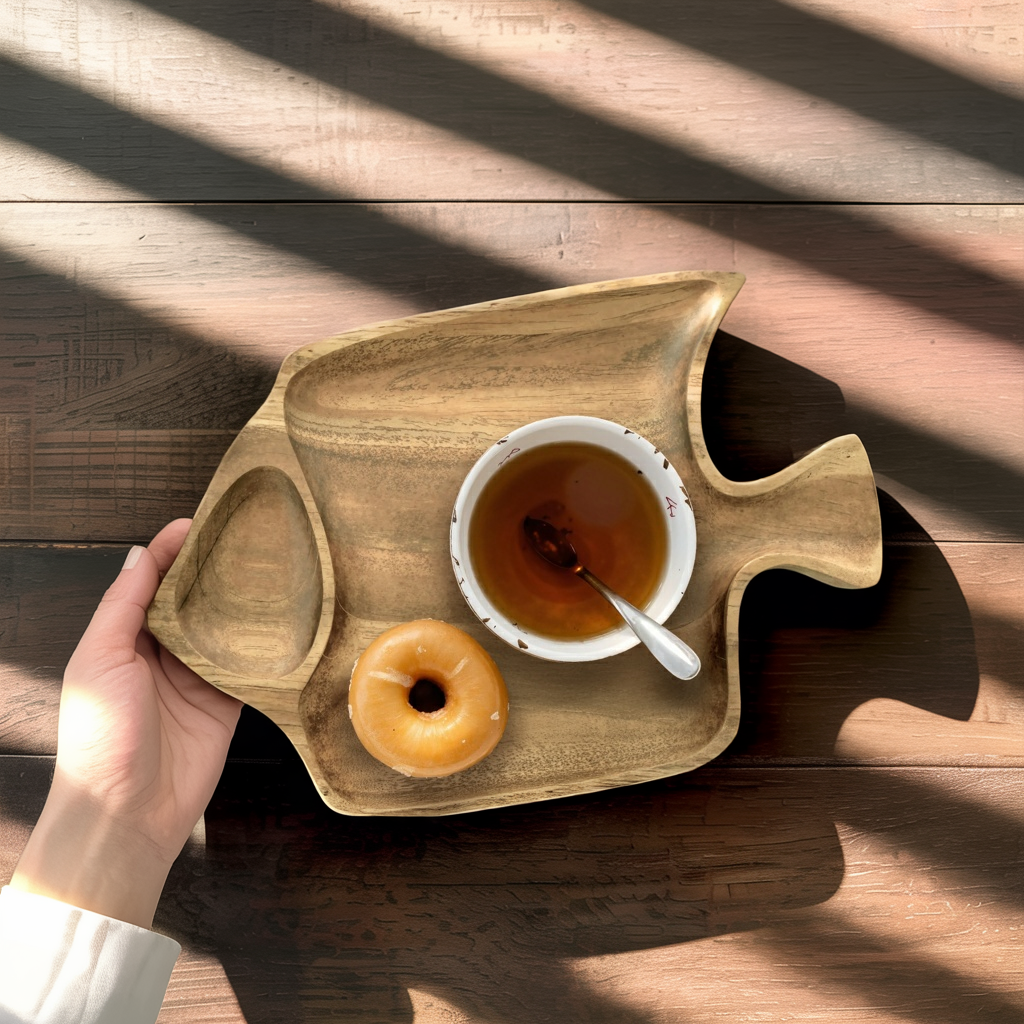 Playful Fish-Shaped Snack Tray For Breakfast Or Tea