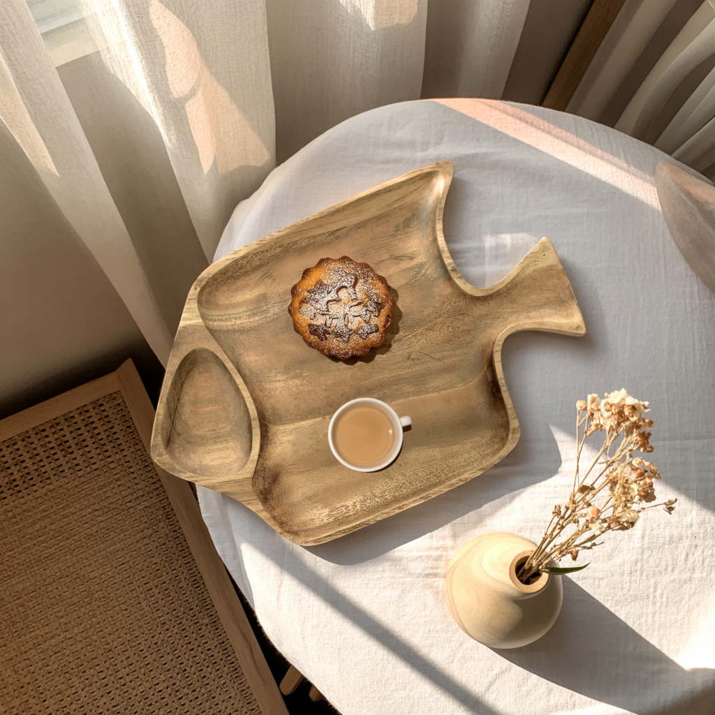 Playful Fish-Shaped Snack Tray For Breakfast Or Tea