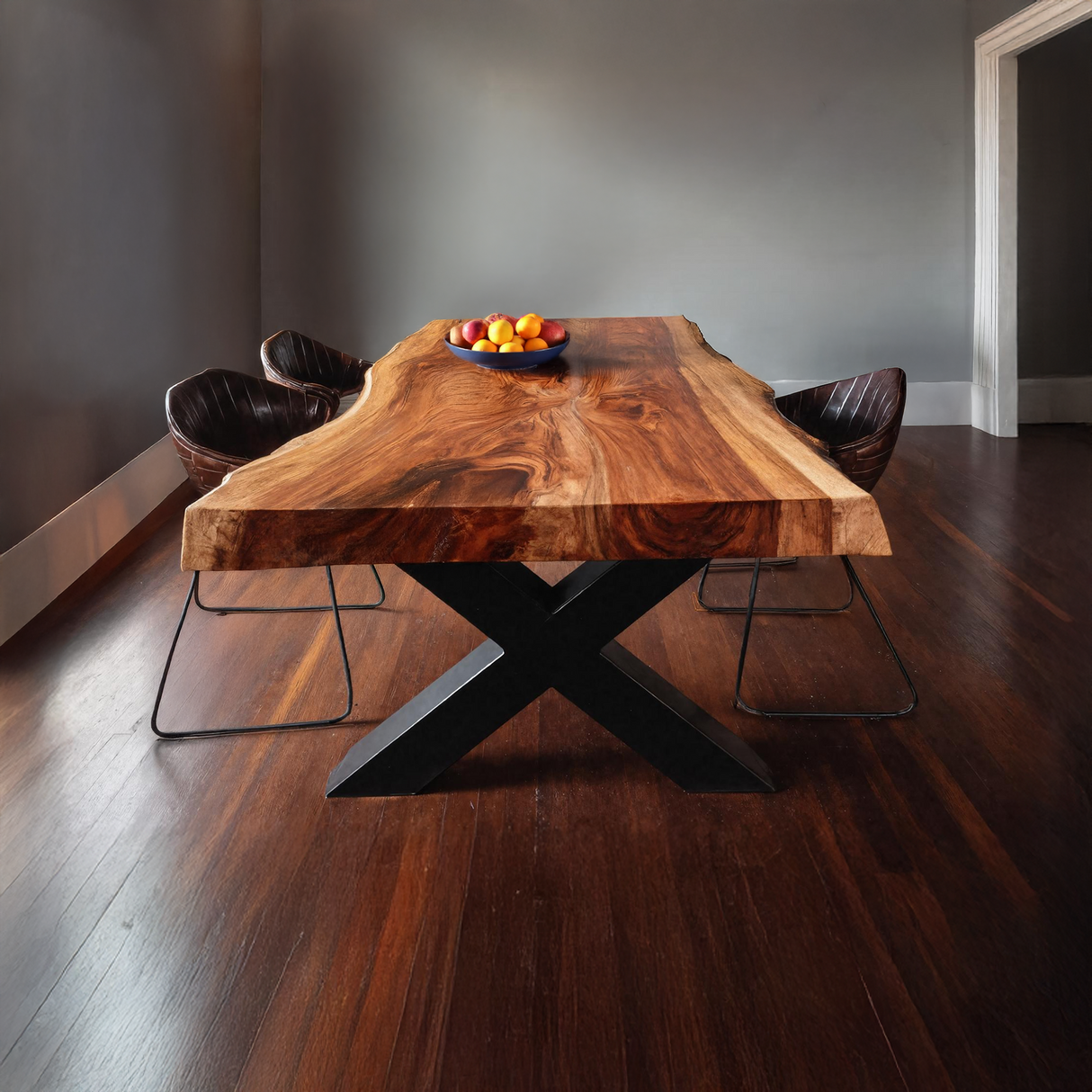 Kitchen Decor Handcrafted Live Edge Dining Table Premium
