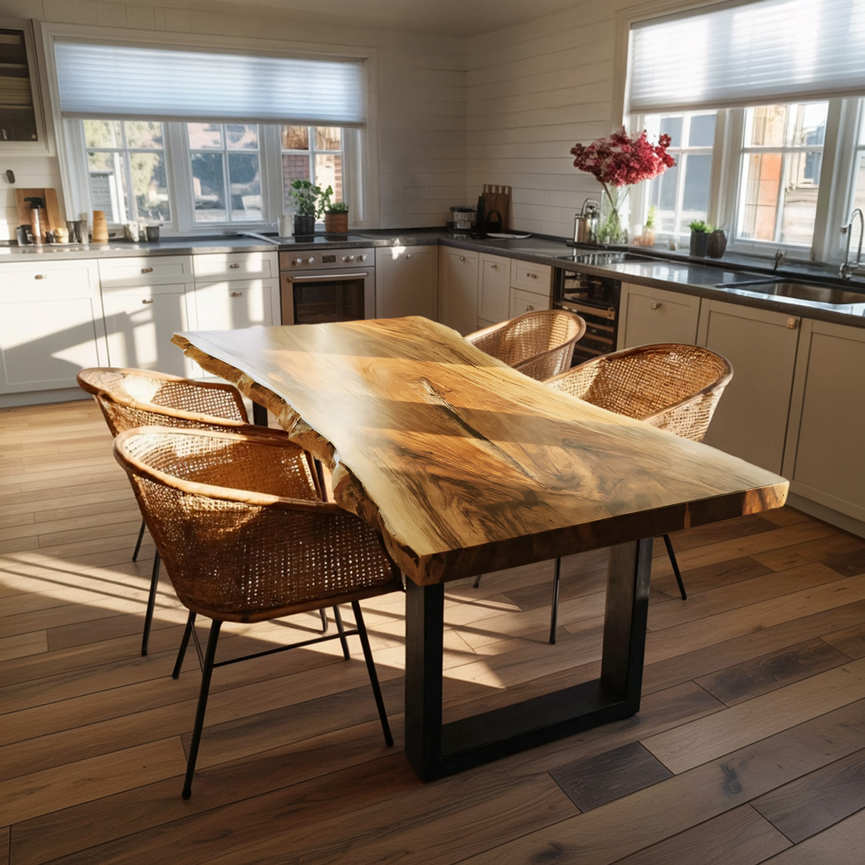 Kitchen Decor Farmhouse Live Edge Dining Table Rustic Look