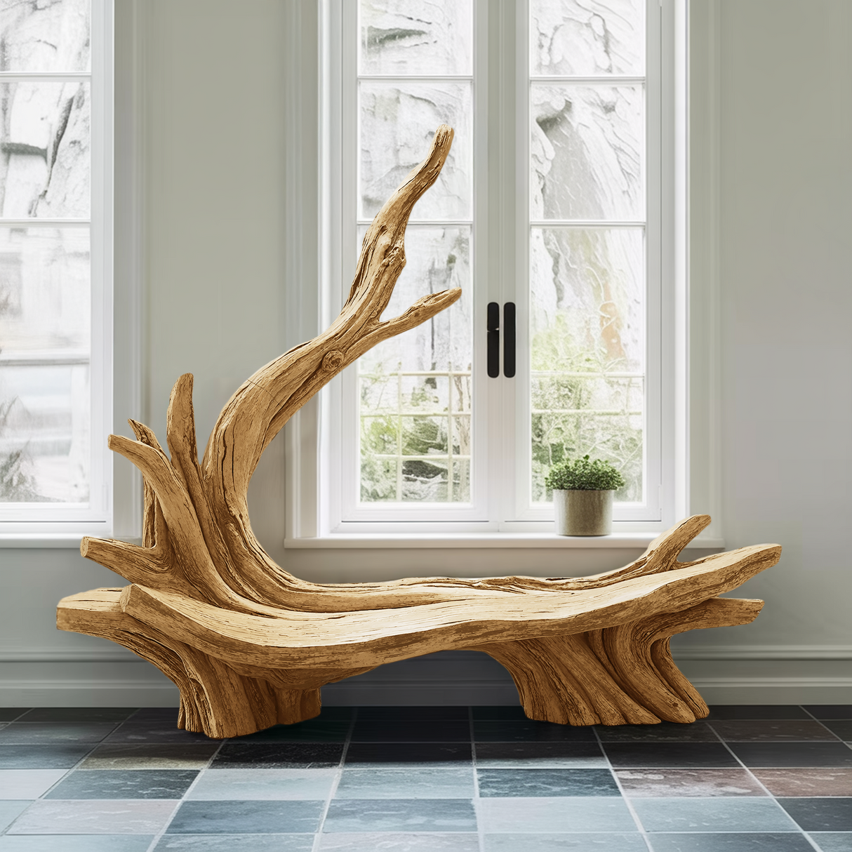 Handcrafted Live Edge Bench For Artistic Patio Designs
