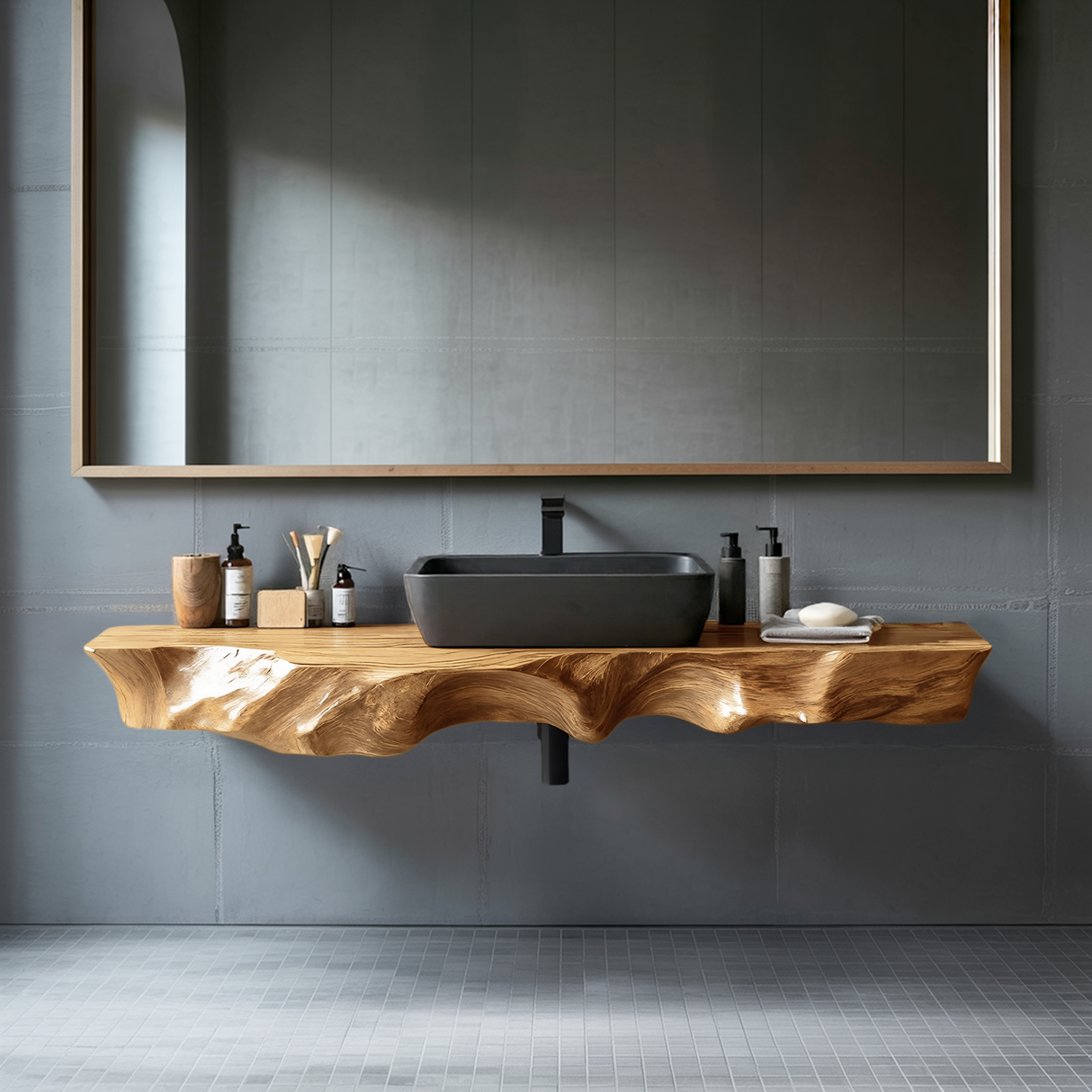 Farmhouse Solid Wood Vanity For Classic Bathroom