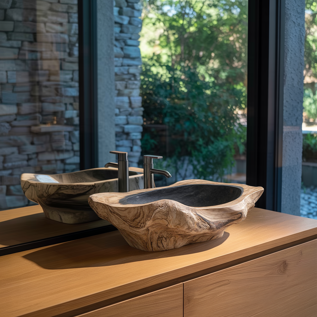 Handcrafted Solid Wood Sink For Bathroom Design Upgrade