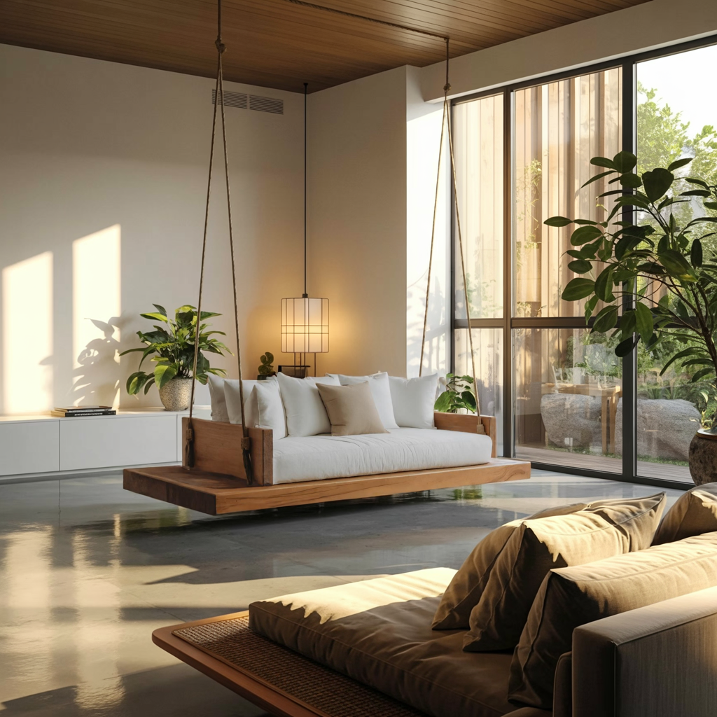 Modern Hanging Ceiling Swing For Living Room Or Studio