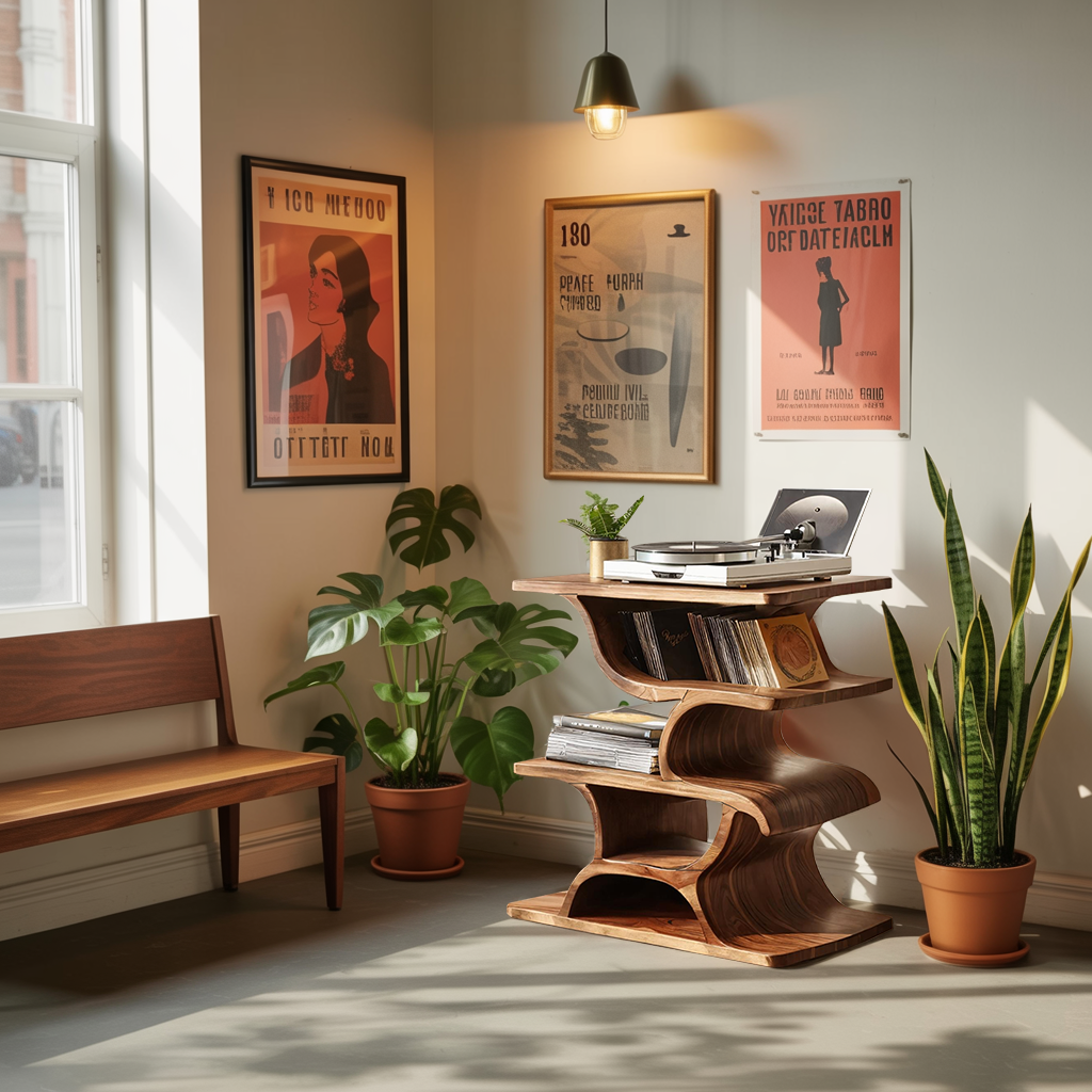 Mid Century Record Table For Stylish Furniture Decor
