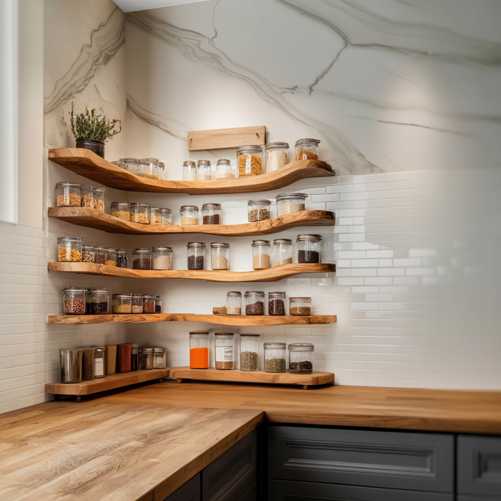 Mid Century Spice Storage Organizer For Kitchen Decor