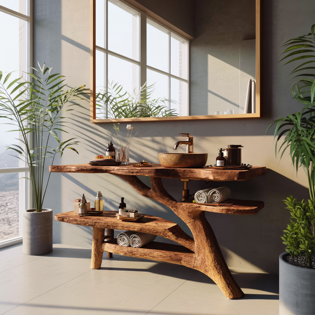 Modern Solid Wood Bathroom Vanity For Contemporary Bathroom Decoration