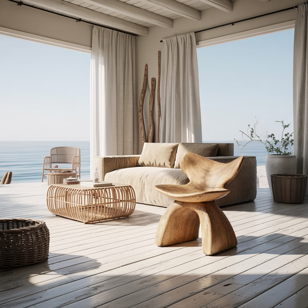 Rustic Accent Chair For A Relaxing Outdoor Space