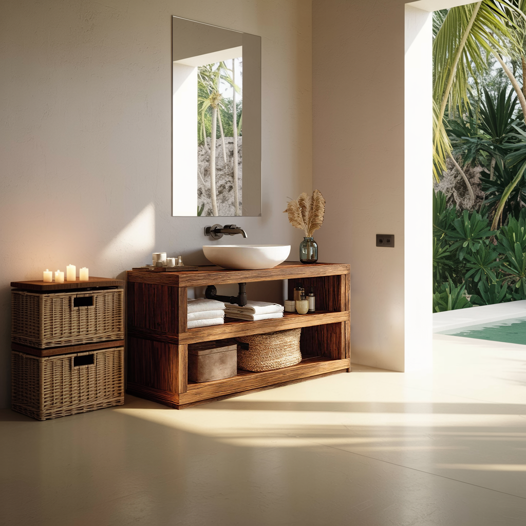 Mid Century Bathroom Storage For Furniture Organization