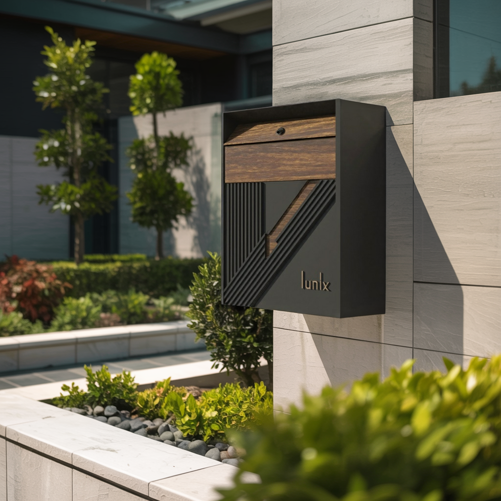 Farmhouse Solid Wood Sculpture Mailbox For Patio Yard Decoration