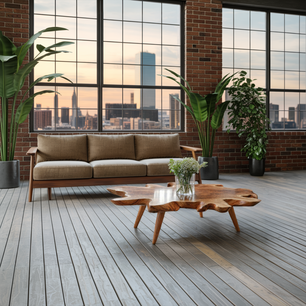 Handcrafted Low Table For Wooden Room Decor