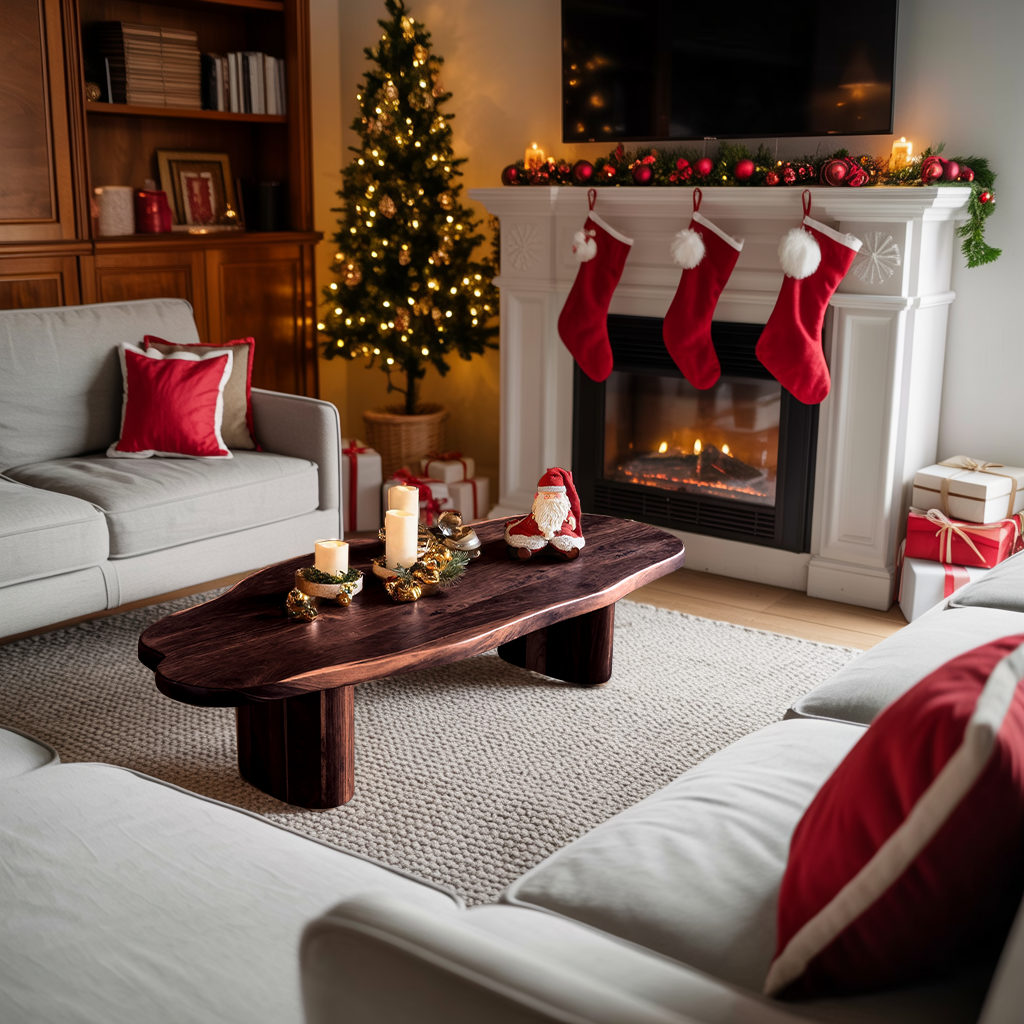 Modern Wooden Coffee Table For Christmas Furniture And Entryway