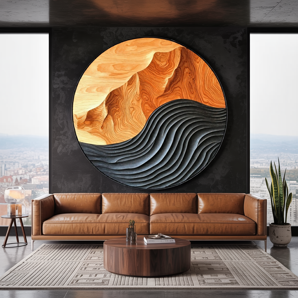 Mid Century Large Sculpture Wall For Entryway Inspiration