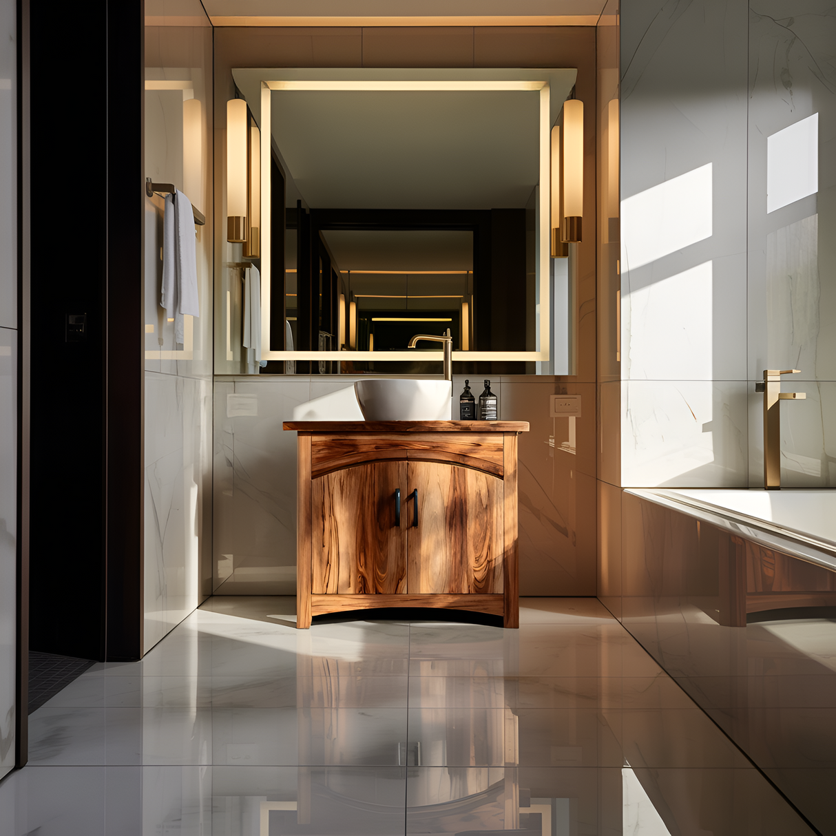 Modern Bathroom Vanity Cabinet For Bathroom Space