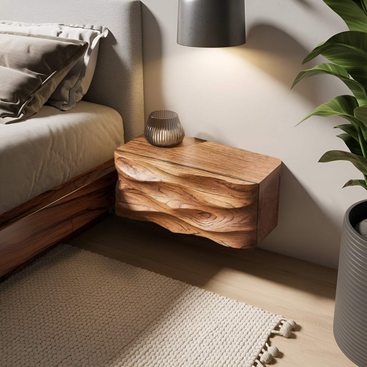 Modern Wall Mounted Nightstand For Bedroom Decor