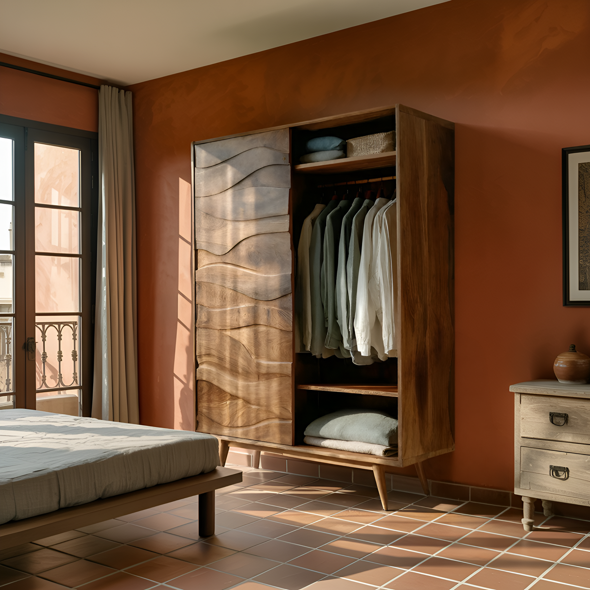 Artistic Sculptural Wardrobe For Bedroom Decor Interior