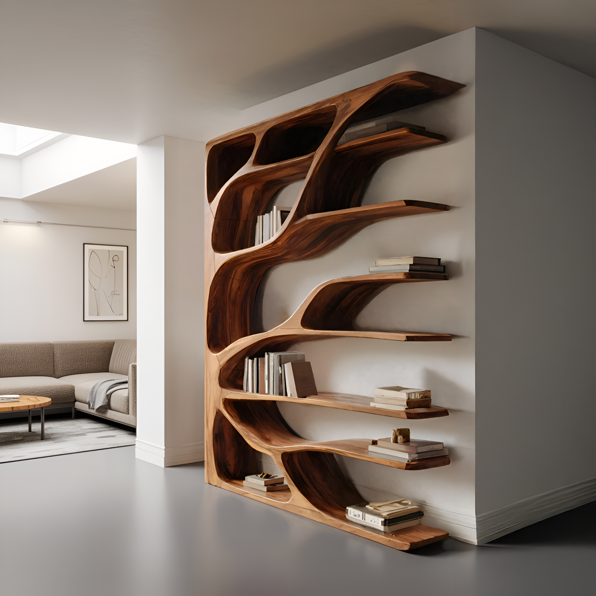 Modern Statement Bookshelf For Home Interiors Decor