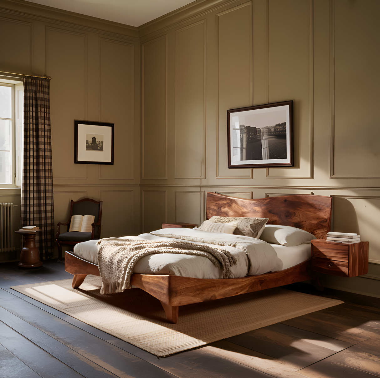 Modern Set Bed Frame And Headboard For Bedroom