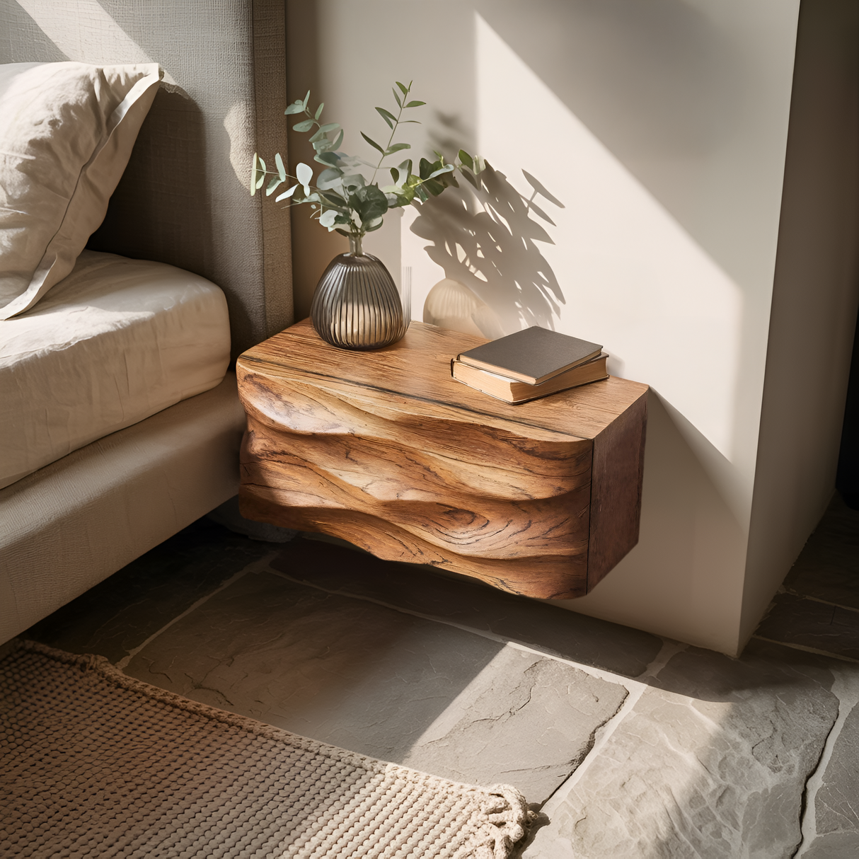 Modern Wall Mounted Nightstand For Bedroom Decor