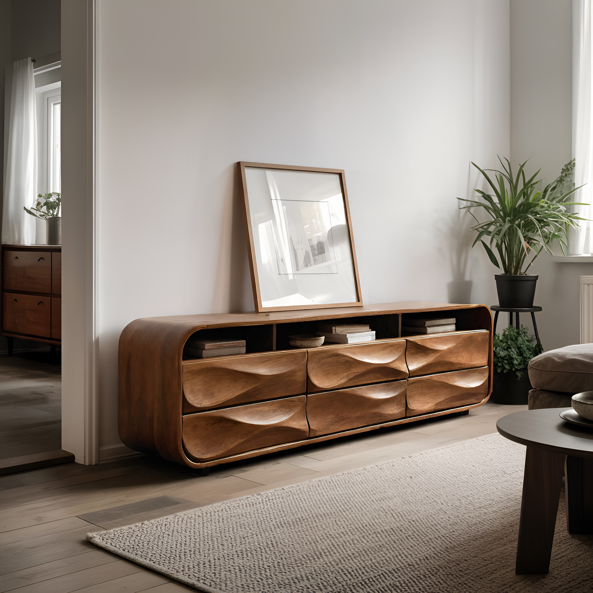 Minimalist Sideboard With Drawers And Storage For Living
