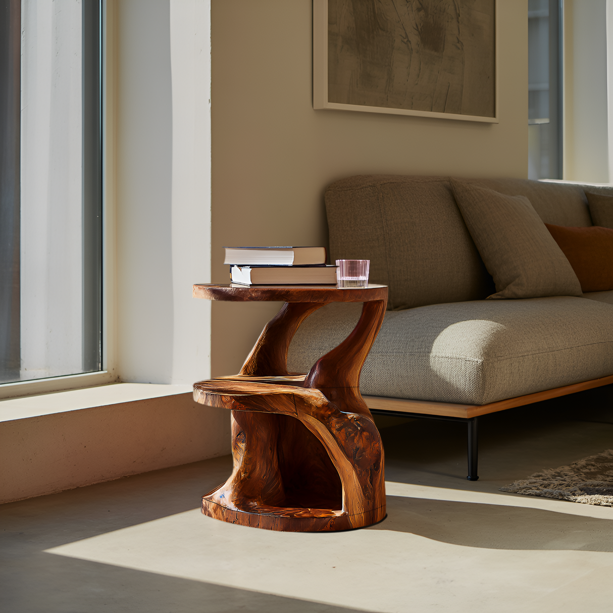 Contemporary Side Table Layered Design For Living Space