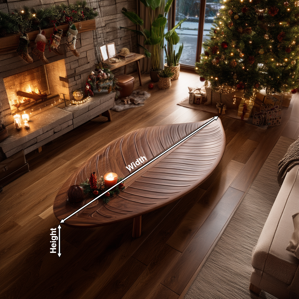 Handcrafted Solid Wood Low Coffee Table For Holiday Entryway Design