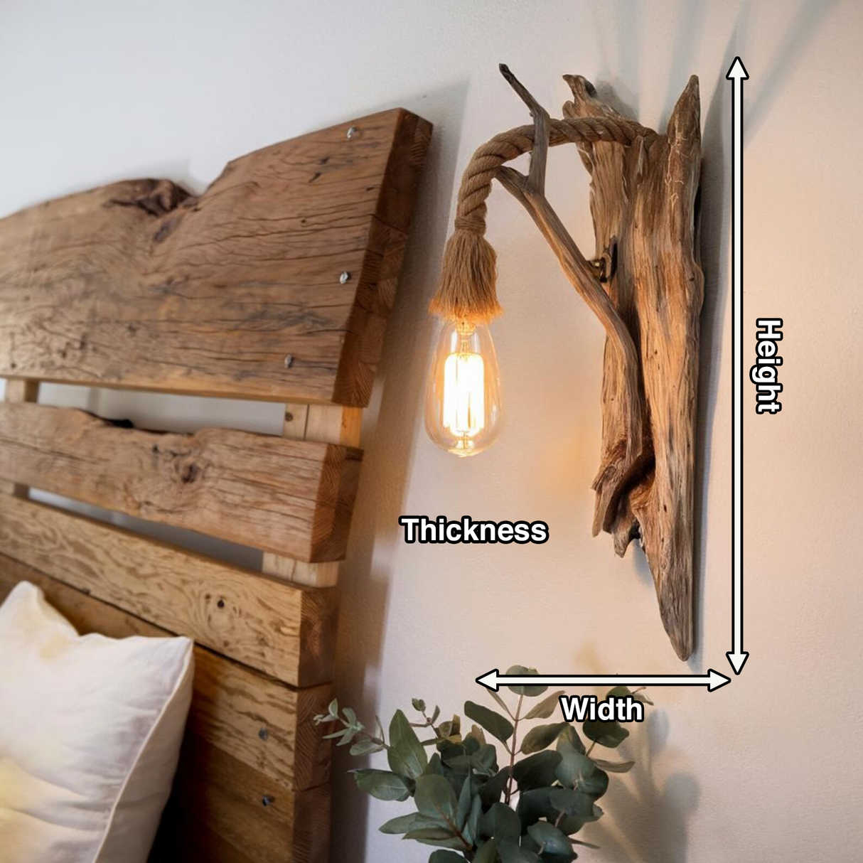 Rustic Wall Lamp For Bedroom And Hallway Lighting