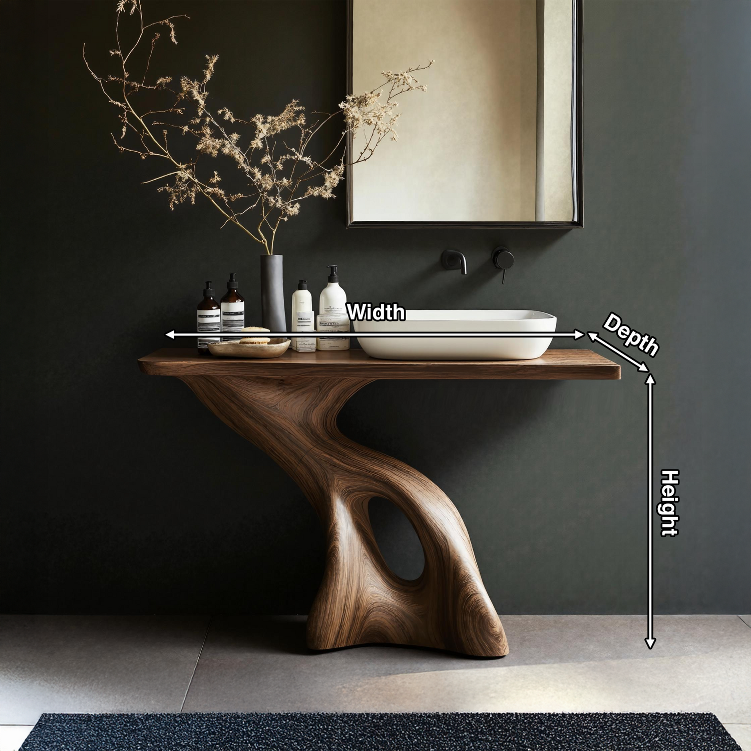 Rustic Solid Vanity For Vintage Bathroom Styling