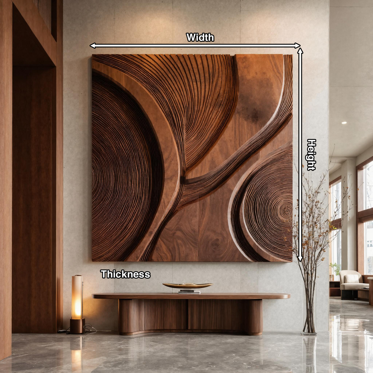 Modern Wall Art With Circular Pattern For Living Room