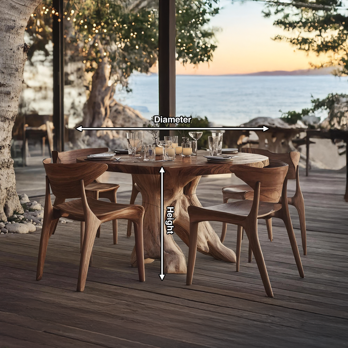 Mid Century Wood Dining Table For Kitchen Decor