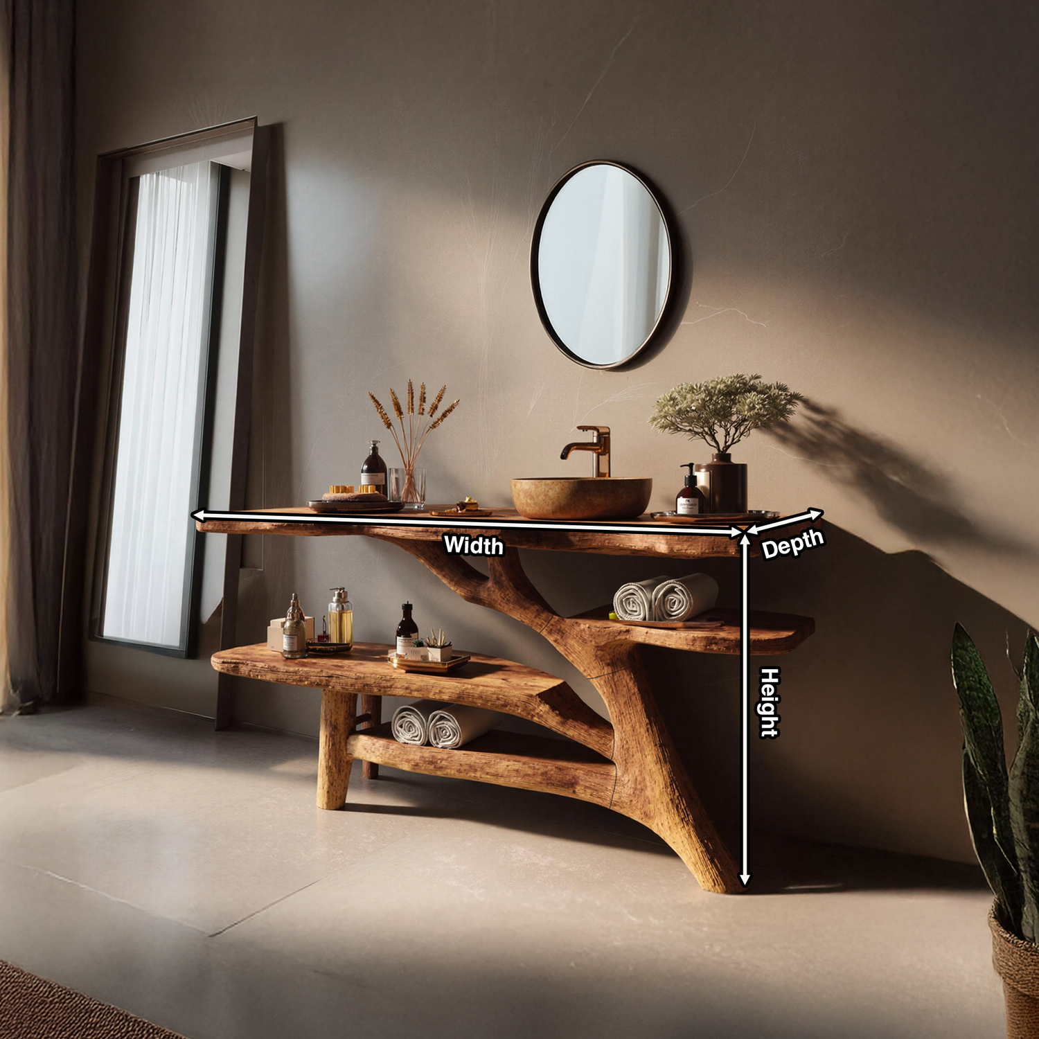 Modern Solid Wood Bathroom Vanity For Contemporary Bathroom Decoration