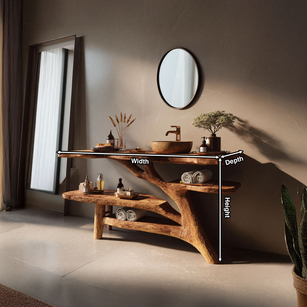 Modern Solid Wood Bathroom Vanity For Contemporary Bathroom Decoration