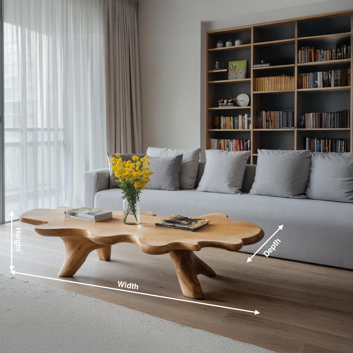 Handcrafted Low Table For Artisan Living Room